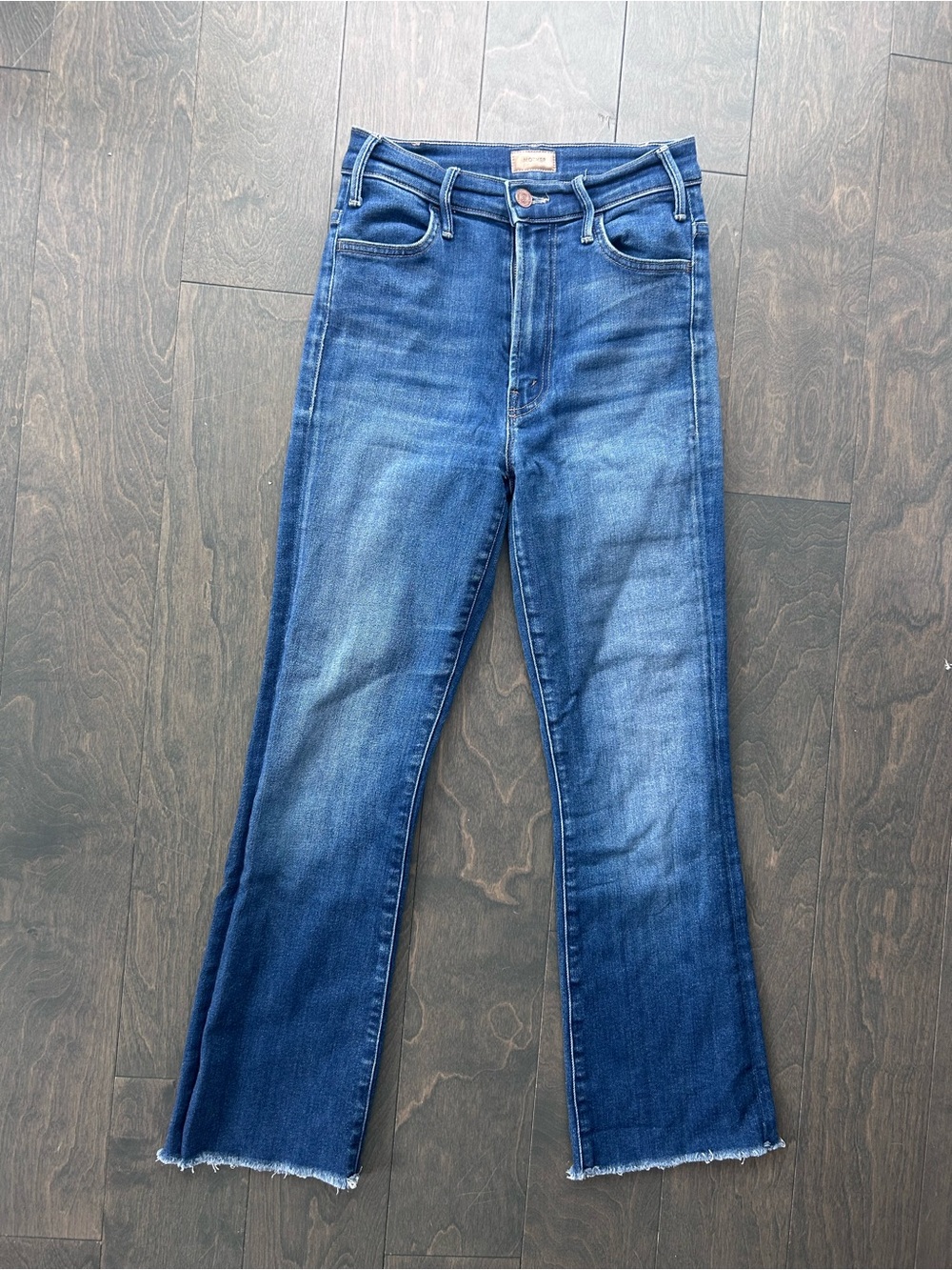 MOTHER Denim Jeans the Hustler Ankle Fray